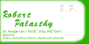 robert palasthy business card